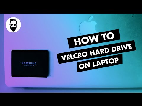 How to velcro hard drive to laptop