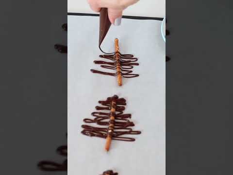 3 INGREDIENT CHOCOLATE PRETZEL TREES - So Easy and Fun!