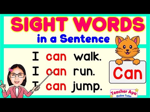 PRACTICE READING ENGLISH | USE SIGHT WORDS IN A SENTENCE | READING LESSON FOR KIDS | TEACHER AYA