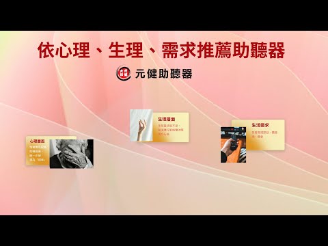 依心理、生理、需求推薦助聽器