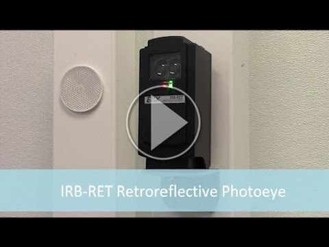 IRB-RET Retroreflective Photo eye - UL325-2016 w/ 5 Monitoring Methods