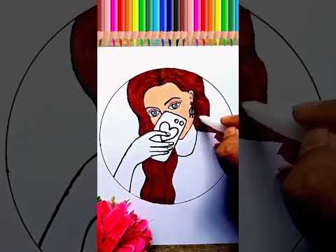 selfie girl drawing#shorts#girl#shortvideo#viralshorts#youtubeshorts#short#viral#easyartwithbiplab