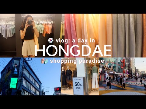 🌷 Korea Vlog: A Day Spent Shopping in Hongdae, Seoul | On a Budget | Shop with Me🛍️