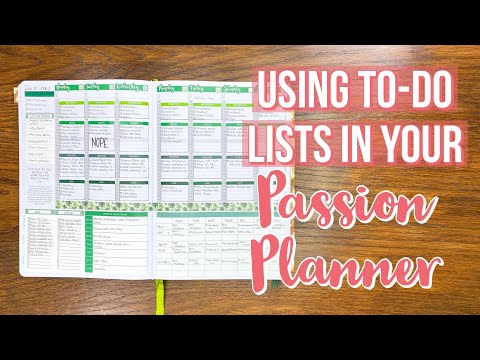 Using To-Do Lists in your Passion Planner