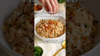 10 min Filipino Garlic Fried Rice 🤤 #recipe