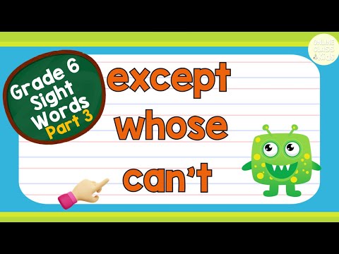 Sight Words - Grade 6 Level 3 | Practice Reading | Basic English Words | Learn How to Read | Reading