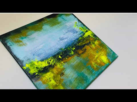 Master your brush skills by making simple Abstract Painting. Brush and Palette Knife Technique #art