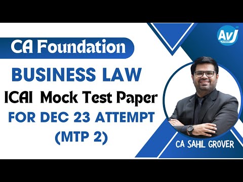 CA Foundation Law | ICAI MTP for Dec 23 attempt solution