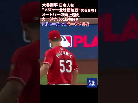 大谷翔平 日本人初 “メジャー全球団制覇”の38号！ ヌートバーの頭上越え カージナルス戦初HR #mlb #shohei