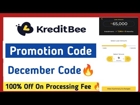 🎉Kreditbee Coupon Code For Processing Fee 🔥💯 | Kreditbee Promo Code | 100% Off , 80% Off , 70% Off