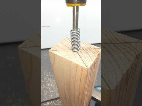 Helpful Woodworking Tips and Tricks! How to Securely Fasten Adjustable Furniture Legs #shorts #diy