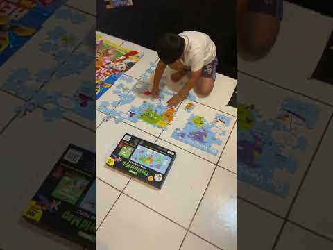 World Map#21 minutes to complete # Kids playing puzzles