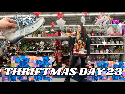 TWAS THE LAST DAY OF THRIFTMAS • DAY 23 • THRIFT WITH ME #thriftmas #vlogmas #thriftedfashion