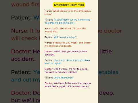 Emergency Room Visit - Practice English Communication Daily #Shorts