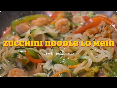 zucchini noodle lo mein | zucchini pasta