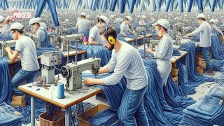 How are JEANS Made in a Factory | How are DISTRESSED JEANS Made?👖