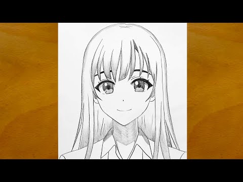 How to Draw a Beautiful Anime Girl || Easy Step-by-Step Pencil Sketch