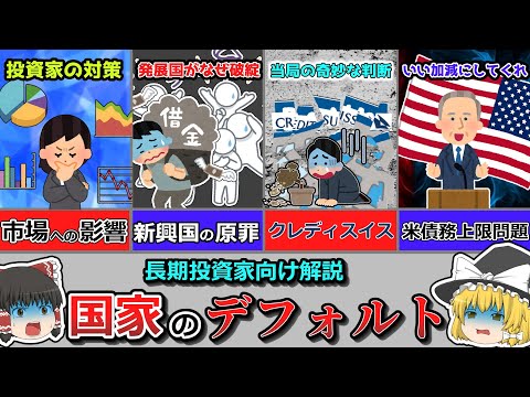 油断厳禁！国家のデフォルトに投資家はどう備えればよい？ 過去の事例紹介|新興国の原罪|債務上限問題|クレディスイス【経済分析・歴史解説】