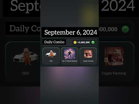 Hamster Kombat Daily Combo September 6 to 7 | Daily Combo Today