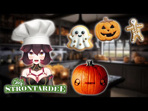 【Handcam Halloween!】Baking + Pumpkin Painting!! 🦑🛐【VAllure】