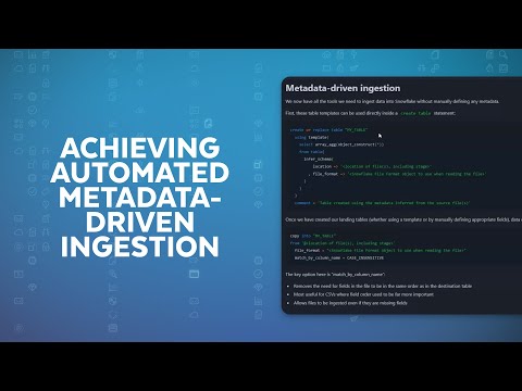 How To Leverage Schema Evolution For Automated Metadata-Driven Ingestion