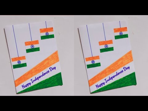 happy independence day card idea 2022/tricolour handmade greeting card/15 th august special card