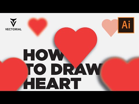 How to draw Heart in Adobe Illustrator - Easy way