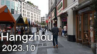 Street Walking Tour in China  | 4K | Hangzhou | Beautiful Lake And Busy People