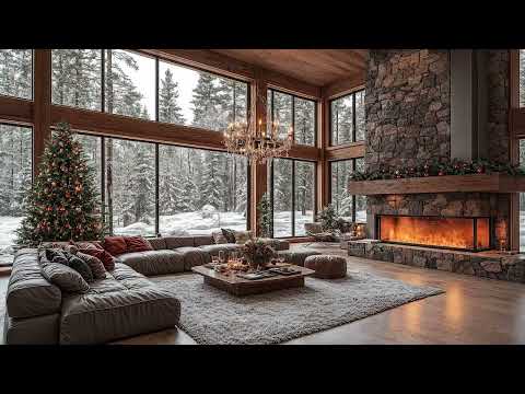 Christmas Jazz Music 2025 & Cozy Fireplace Sounds 🎁 Warm Christmas Ambience for Festive Vibes 🎄