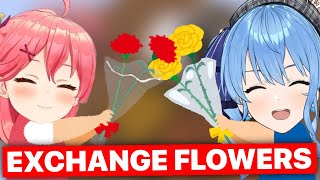 MiComet Give Flowers To Each Other (Sakura Miko & Hoshimachi Suisei / Hololive) [Eng Subs]