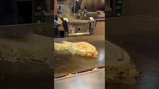 How 11-Layer Japanese Hiroshima Style Okonomiyaki Is Made In LA #foodiegirl #japanesefood #shorts