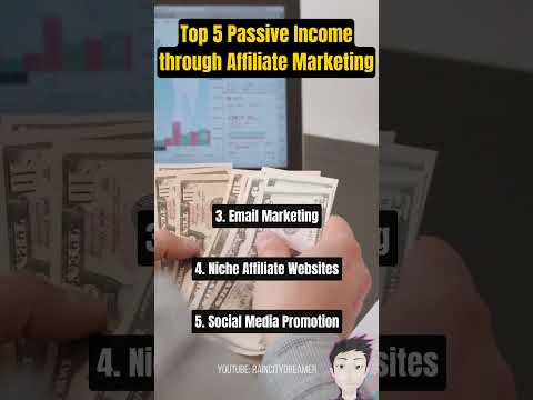 Top 5 Passive Income Affiliate Marketing Ideas 2024 #shorts