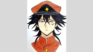 How to draw Tetcho Suehiro from Bsd #shorts #short #artsyfam #anime #trending #viral #bungoustraydog