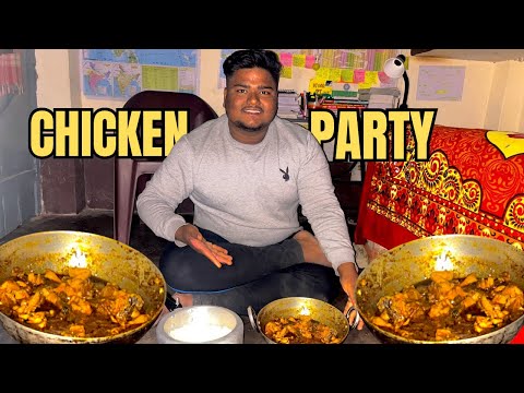 Chicken Party In Bachelor Room / बैचलर रूम में चिकन पार्टी / Desi Chicken Curry / #sankivlogger