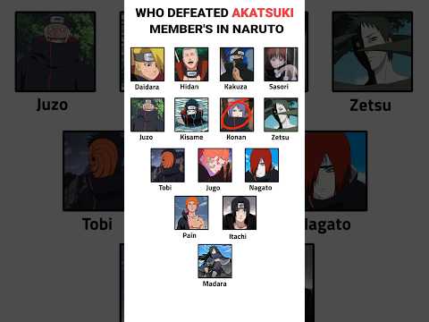 Who Defeated Akatsuki Member's In Naruto 🔥☠️ | #comparison #naruto #animeshorts #shorts