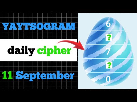 yaytsogram cipher | 11 Sep Cipher | yaytsogram daily cipher | yaytsogram code #yaytsogram #code