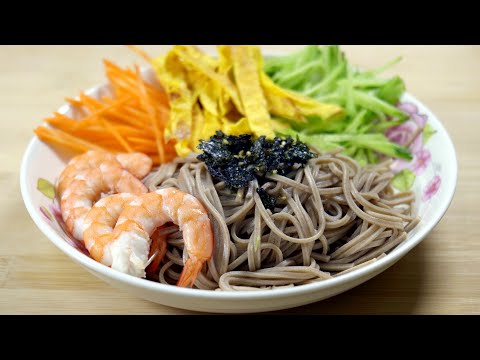 The easiest way to make soba noodles. Super fat reduction, I eat it once a week.