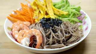 The easiest way to make soba noodles. Super fat reduction, I eat it once a week.