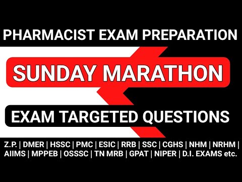 Pharmacist exam preparation | OSSSC | HSSC | MPPEB | DMER | ITBP  etc. exam questions @MANISH06