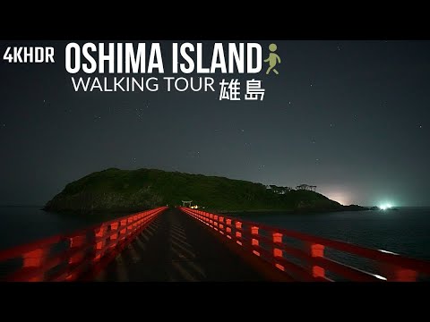 [4KHDR]Night Walk on Oshima Island, also known as the Cursed Island [Counterclockwise][Japan]散策 夜の雄島