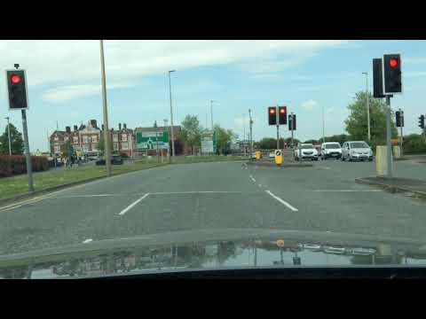 B&Q Roundabout from Western Road, Following Signs to M6 South & Congleton, Crewe Driving Test Route