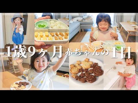 【密着】1歳9ヶ月赤ちゃんとの1日！ご飯の様子/お箸デビュー/発語/パパが帰ってくるまでワンオペ