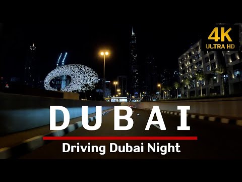 Driving Night Dubai Downtown I  겨울 두바이 시내 드라이브