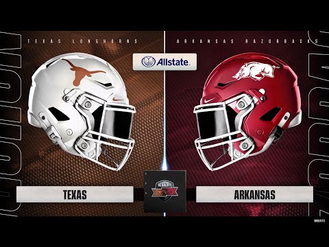 COLLEGE FOOTBALL TEXAS LONGHORNS VS. ARKANSAS RAZORBACKS FULL GAME!