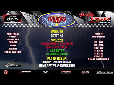 RMR | Tuesday Night Thunder | Season 5 | Race 10 | Daytona International Speedway | PGR eSports