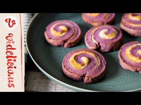 可愛いぐるぐる模様♪紫いもとホワイトチョコレートの渦巻きスコーン｜How to make Swirl Scones Of Purple Sweet Potato And White Chocolate