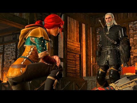 Geralt and Triss Fight at Witch Hunter Base in Novigrad (Witcher 3 | Caleb Menge Death)