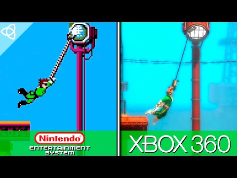 Bionic Commando - NES Original vs. X360/PS3 Remake (Rearmed) | Side by Side