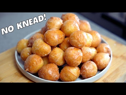 Quick 5minute Donut balls! No Knead!