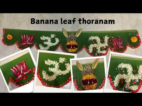 வாழை இலை தோரணம்/Banana leaf Thoranam new method #Festival Art Work # Divine Decoration # Handcrafted